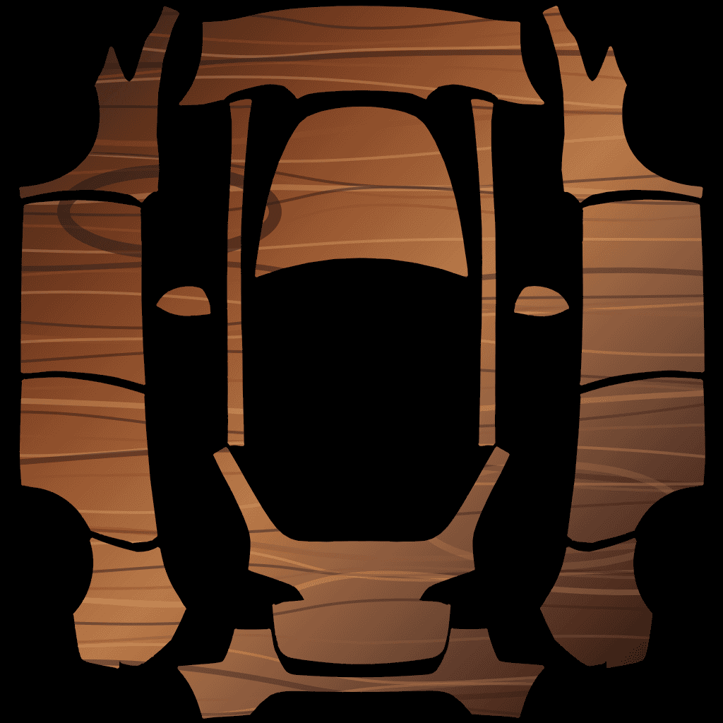 Walnut Wood Model Y 2023+ Tesla digital wrap PNG preview